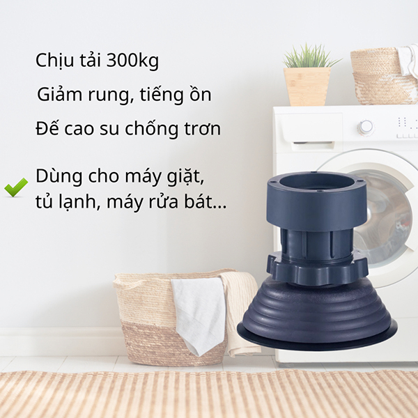 Bộ 4 chân đỡ chống rung chống sốc chống trượt đa năng cho máy giặt tủ lạnh