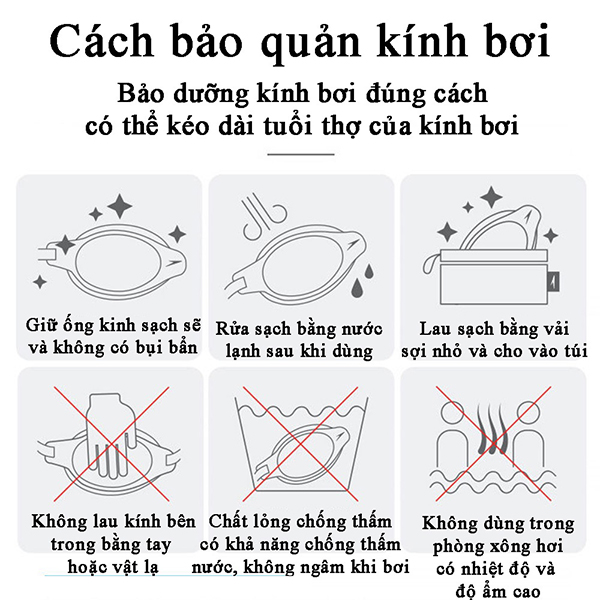 Combo kính bơi, mũ hơi, bịt tai chất liệu cao cấp, chống nước, chống mờ hiệu quả