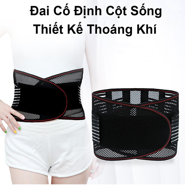 Đai lưng cột sống ADM loại thoáng khí cải thiện thoái hóa, thoát vị, Size L : Vòng Bụng 80-110cm	