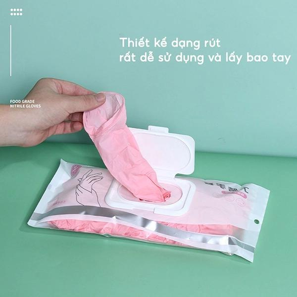 Hộp 30 gang tay làm bếp đa năng, không mùi, mỏng nhẹ co giãn tốt, Size L : lòng tay 9-10cm