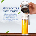 Bình thuỷ tinh 350ml giữ nhiệt 2 lớp lưới lọc tiện dụng 