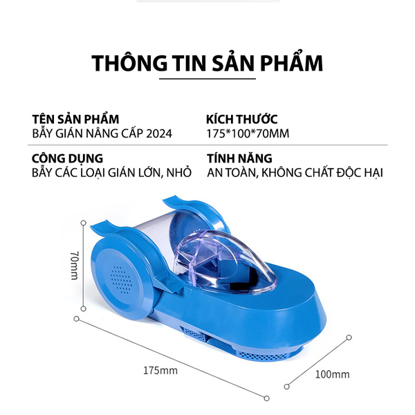 Bẫy gián cửa sập không sử dụng hoá chất thế hệ mới , Bản mới 2024 + Tặng 3 gói mồi