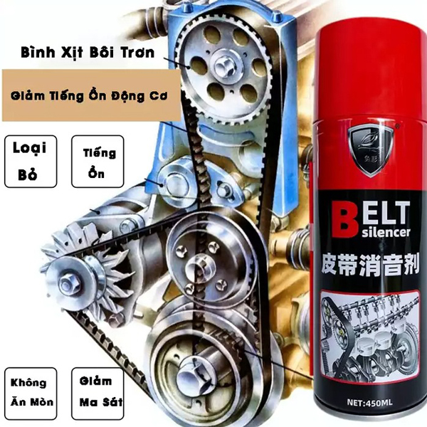 Chất bảo dưỡng dây cua roa belt silencer 450ml