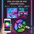 Đèn Led RGB 16 triệu màu điều khiển bằng điện thoại, Loại 1m + Dây kết nối app