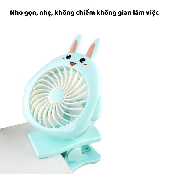 Quạt kẹp bàn hình thú R8 mini