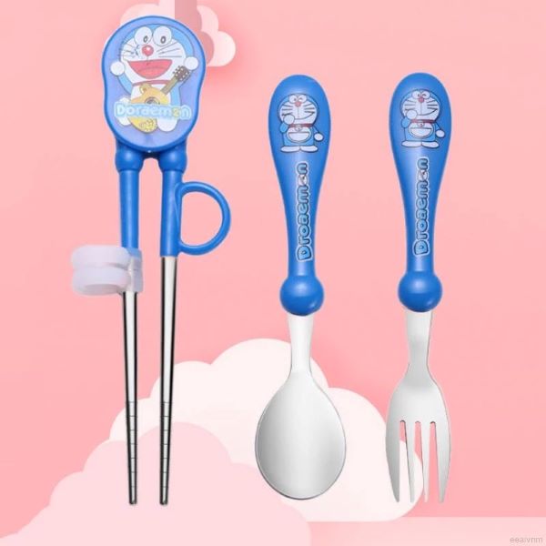 Set 3 món dụng cụ cho bé tập ăn 