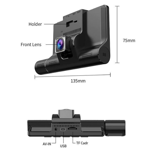 Camera hành trình tích hợp 3 cam góc rộng L909