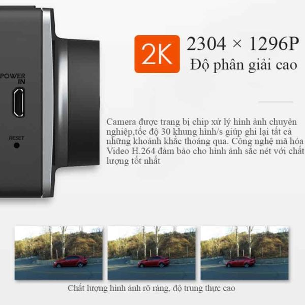 Camera hành trình cao cấp Xiaomi 2K Yi car DVR 1296p Yi Dash