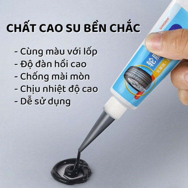 Keo dán sửa chữa lốp xe ô tô, xe máy chống mài mòn 