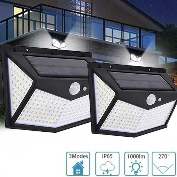 Đèn năng lượng mặt trời cảm biến hồng ngoại 212 LED - 3 chế độ sáng