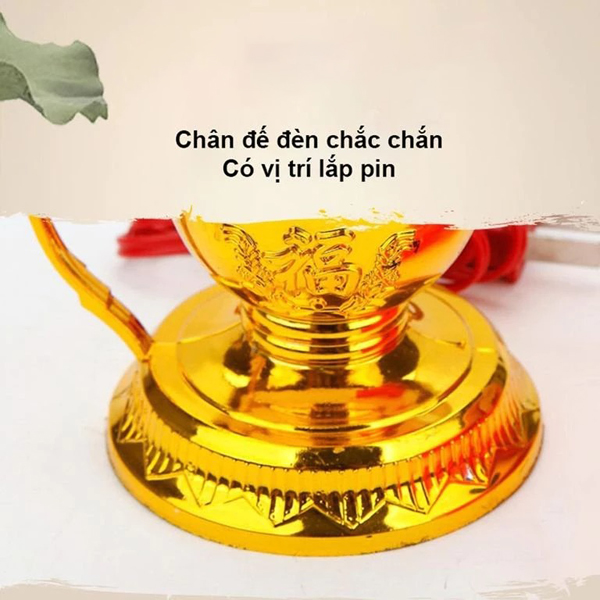 Đèn thờ sử dụng pin vĩnh cửa trang trọng 