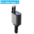 Bộ sạc ô tô sạc nhanh mọi thiết bị chất liệu cao cấp, 1 cổng lightning (iphone/IOS) + 1 cổng type C