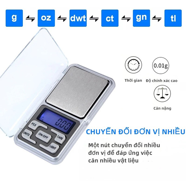 Cân tiểu ly điện tử mini (0,01g-200g) chính xác