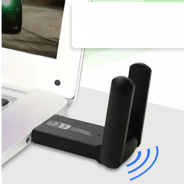 USB bắt sóng WiFi 1300Mbps, kết nối nhanh, ổn định cho máy tính