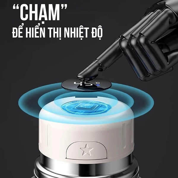 Bình giữ nhiệt chất liệu siêu bền giữ nhiệt lâu, có cảm biến nhiệt độ, 800ml