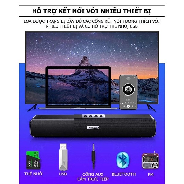 Loa bluetooth A36 siêu bass âm thanh vòm có hỗ trợ khe cắm thẻ nhớ