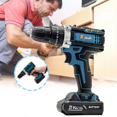 Máy khoan pin cầm tay 3 chức năng tiện lợi kèm hộp phụ kiện
