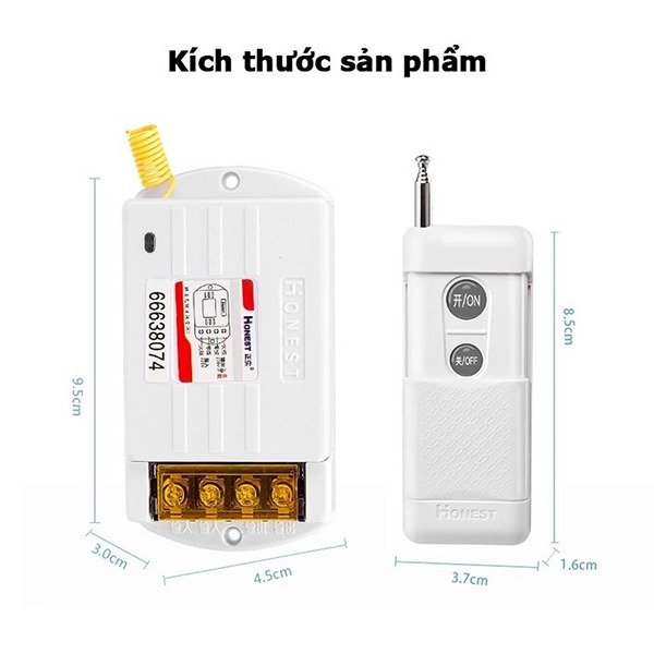 Công tắc điều khiển từ xa 1000m công suất Honest HT-6220ZRD