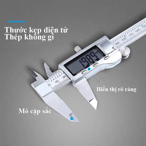 Thước đo điện tử Syntek 150mm thép không gỉ đo chính xác