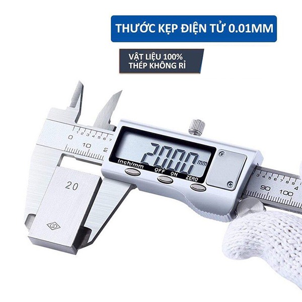 Thước đo điện tử Syntek 150mm thép không gỉ đo chính xác