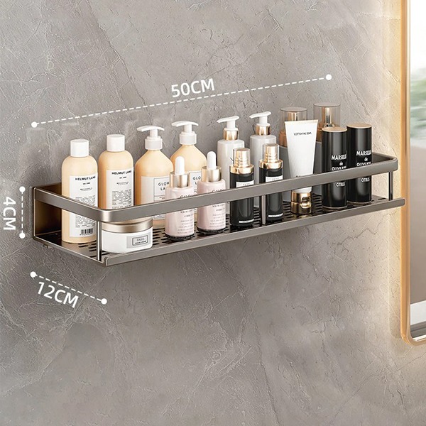 Kệ treo tường nhà bếp, phòng tắm, kệ để gia vị đa năng bằng nhôm không gỉ , Dài 40cm