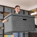 Hộp đựng quần áo bằng vải dày dặn có nắp đậy, quai cầm tiện lợi, Dung tích 40L (44*29*30cm)	