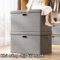 Hộp đựng quần áo bằng vải dày dặn có nắp đậy, quai cầm tiện lợi, Dung tích 40L (44*29*30cm)	
