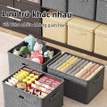 Hộp đựng quần áo bằng vải dày dặn có nắp đậy, quai cầm tiện lợi, Dung tích 40L (44*29*30cm)	