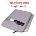 Túi chống sốc đựng laptop đệm dầy chống trầy xước, Màu đen - 13inch - 13.3inch