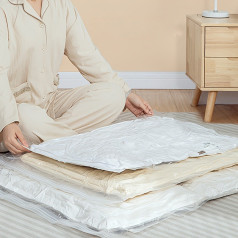 (Tặng bơm tay) Túi hút chân không đựng quần áo, chăn màn, khóa zip kín khí chống mốc