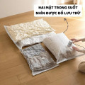 (Tặng bơm tay) Túi hút chân không đựng quần áo, chăn màn, khóa zip kín khí chống mốc, Combo 10 túi 40x60	
