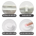 (Tặng bơm tay) Túi hút chân không đựng quần áo, chăn màn, khóa zip kín khí chống mốc, Combo 10 túi 40x60	