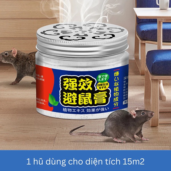 Sáp đuổi chuột thành phần tự nhiên, an toàn 120g (Combo 5 hộp)