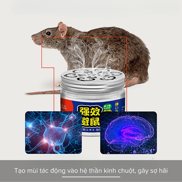 Sáp đuổi chuột thành phần tự nhiên, an toàn 120g (Combo 5 hộp)