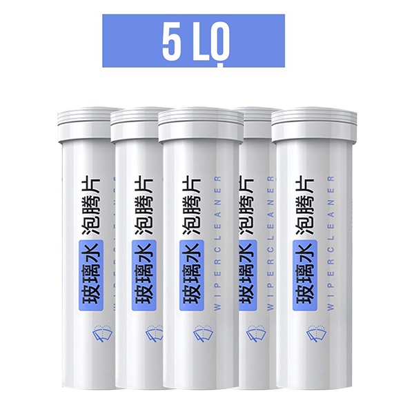 Combo 5 lọ viên sủi rửa kính ô tô chuyên dụng siêu sạch, sáng bóng
