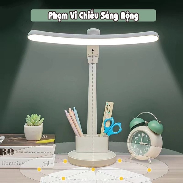 Đèn học chống cận, cảm ứng tiện lợi kèm bộ sạc đầy đủ, Loại 3600mah (gồm cả củ sạc)	