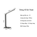 Đèn học để bàn chống cận siêu sáng điều khiển 3 mức sáng và 5 chế độ màu, Màu đen - Bản tiêu chuẩn cắm điện