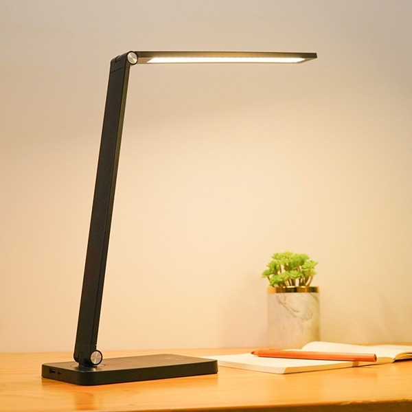 Đèn học để bàn chống cận siêu sáng điều khiển 3 mức sáng và 5 chế độ màu, Màu đen - Bản tiêu chuẩn cắm điện