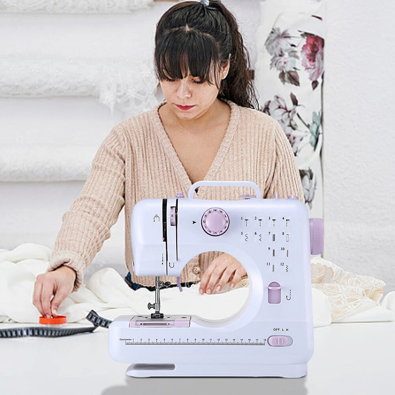 Máy may gia đình đa năng 12 kiểu may nhỏ gọn, dễ sử dụng