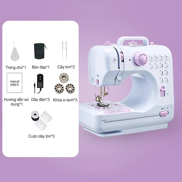 Máy may gia đình đa năng 12 kiểu may nhỏ gọn, dễ sử dụng