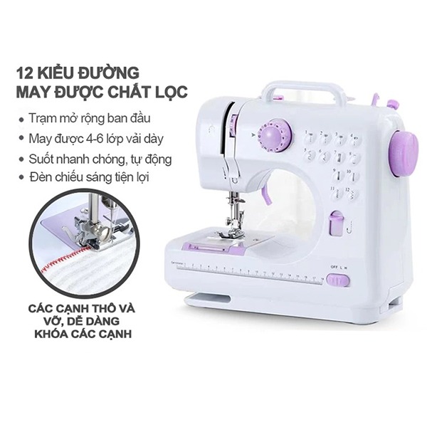 Máy may gia đình đa năng 12 kiểu may nhỏ gọn, dễ sử dụng