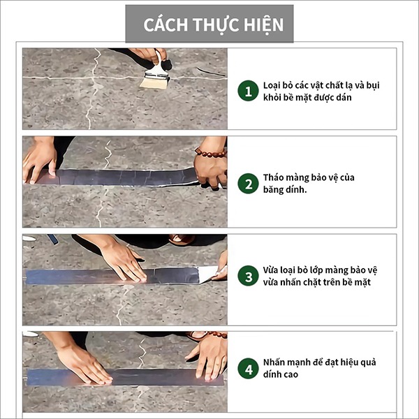 Băng keo chống thấm Skora chống dột hiệu quả cao, siêu bám dính, KT 5cm x 5m	