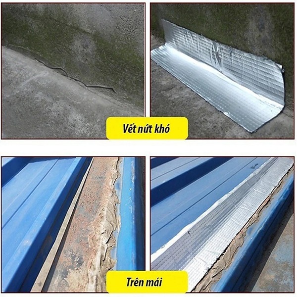 Keo chống thấm Nhật Bản dán mái tôn, tường nhà, ống nước chuyên dụng, Nano Top One 5cm	