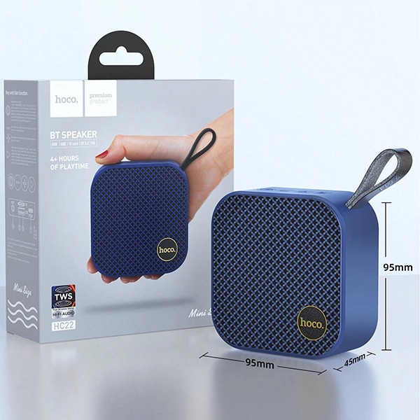 Loa bluetooth Hoco HC22 hỗ trợ khe cắm thẻ nhớ, usb, âm thanh vòm 3D