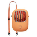 Quạt tích điện mini đeo cổ siêu mát, Màu cam
