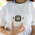 Quạt tích điện mini đeo cổ siêu mát, Màu cam