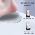 Combo 2 miếng lót giày cao su non cao cấp đàn hồi, thoáng khí, chống sốc, Mặt xám - Đệm trắng - Size 39/40