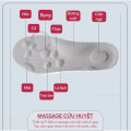 Combo 2 miếng lót giày cao su non cao cấp đàn hồi, thoáng khí, chống sốc, Mặt xám - Đệm trắng - Size 39/40
