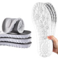 Combo 2 miếng lót giày cao su non cao cấp đàn hồi, thoáng khí, chống sốc, Mặt xám - Đệm trắng - Size 39/40
