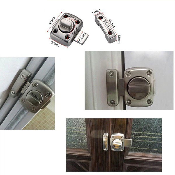 Chốt cửa mở núm vặn xoay cao cấp, dễ lắp đặt, 42*30mm dày 13mm	